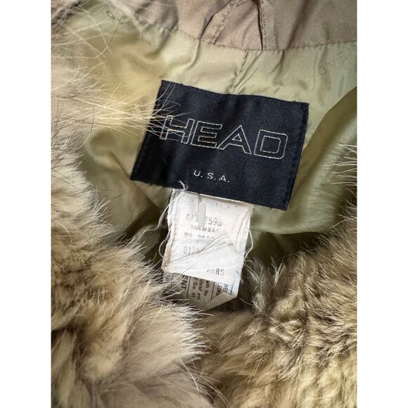 Vintage Head Iridescent Beige Coyote Fur SKI JACKET SZ S/M - Picture 7 of 7